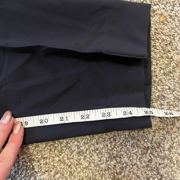 M.M Lafleur Navy Blue Elastic Waist Trouser Pants Wool Blend Size 6 - Picture 7 of 7